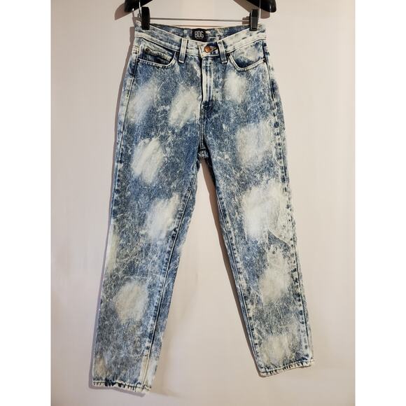 BDG Urban Outfitters Womens Slim Straight Acid Wash High Waist Jeans Size 25 80s - Picture 1 of 8